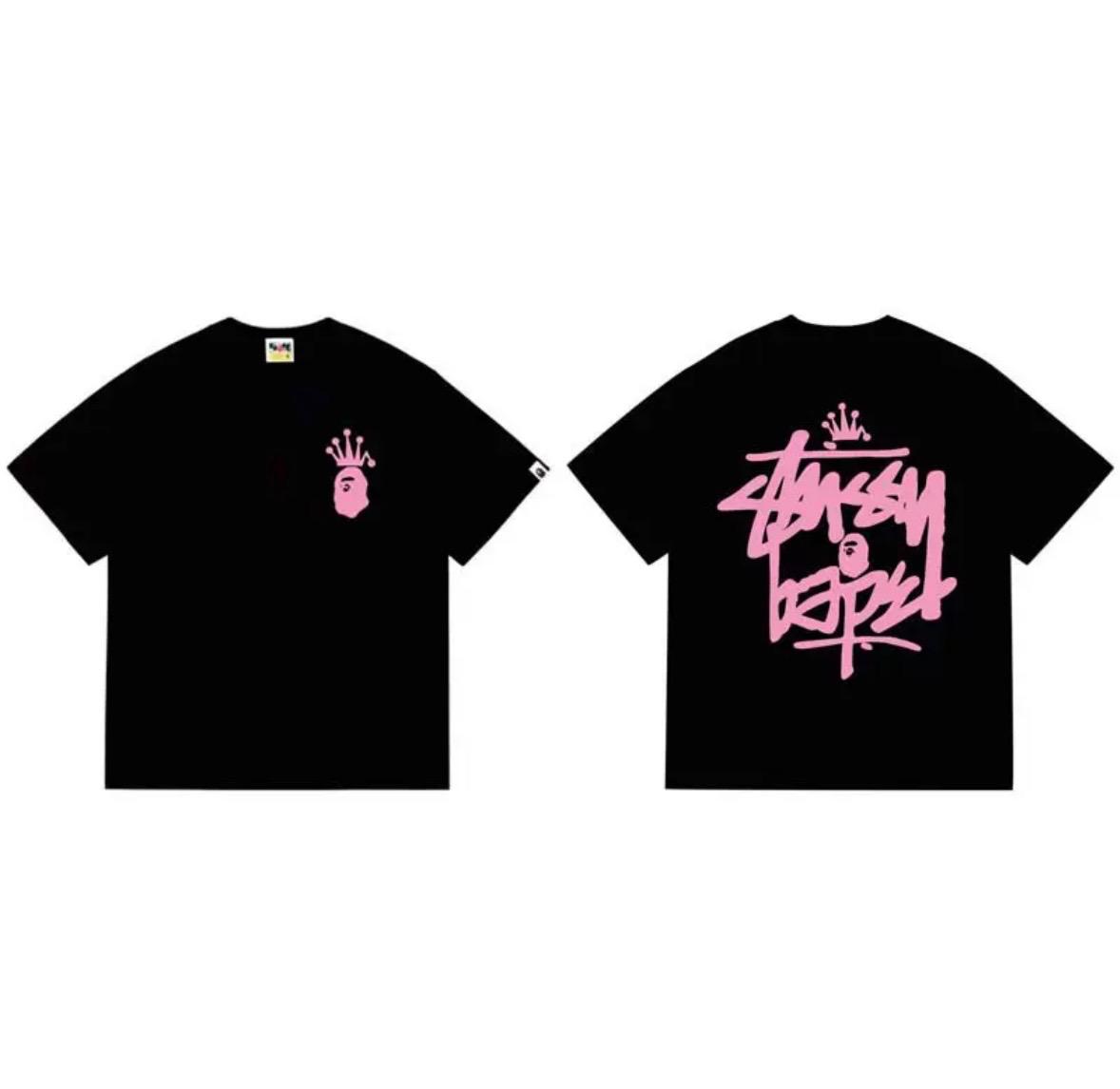 חולצת סטוצי-הדפס ורוד